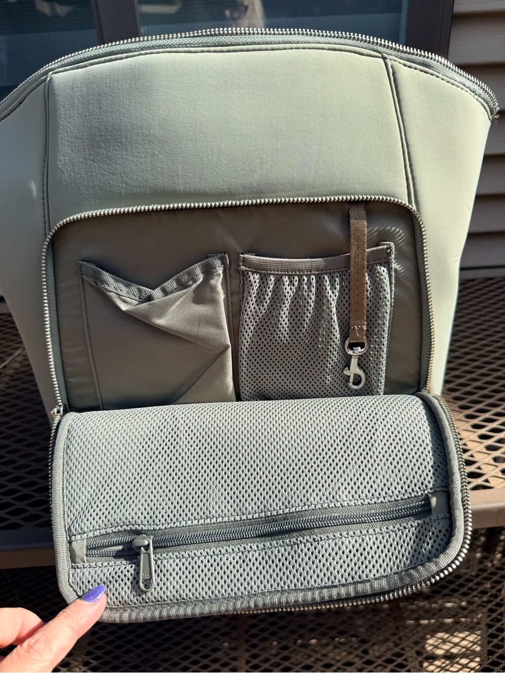Freshly Picked Seoul Diaper Bag Backpack Neoprene Machine Washable on Olive - Picture 14 of 16